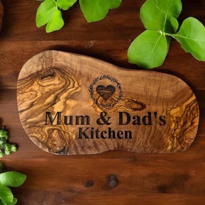 Live Edge Charcuterie Board Personalized Rustic Cheese Board Custom Olive Wood Board Live Edge Board Anniversary Gift Wedding Gift New Home