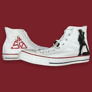 Converse Basic Vasco | Custom Converse Vasco | Hand Painted Rock Shoes | Italian Music Fan Gift