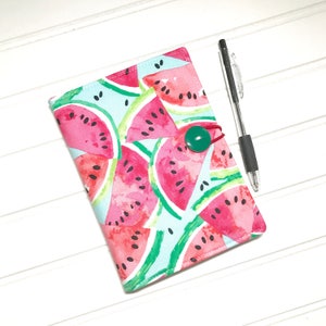 Watermelon, List taker, Coworker gift, Receipt Holder, Fabric notebook, Coupon holder, Note taker, Server book, To do list, Writers Gift image 1