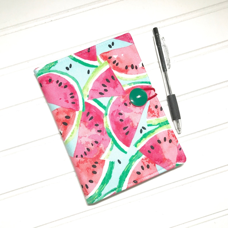 Watermelon, List taker, Coworker gift, Receipt Holder, Fabric notebook, Coupon holder, Note taker, Server book, To do list, Writers Gift image 1