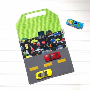 toy car wallet, Travel Toy, travel toy, Toy car, organizer, Hot wheels, carrier, Gift for boys, Car party Favor, Toy car Storage, Car wallet