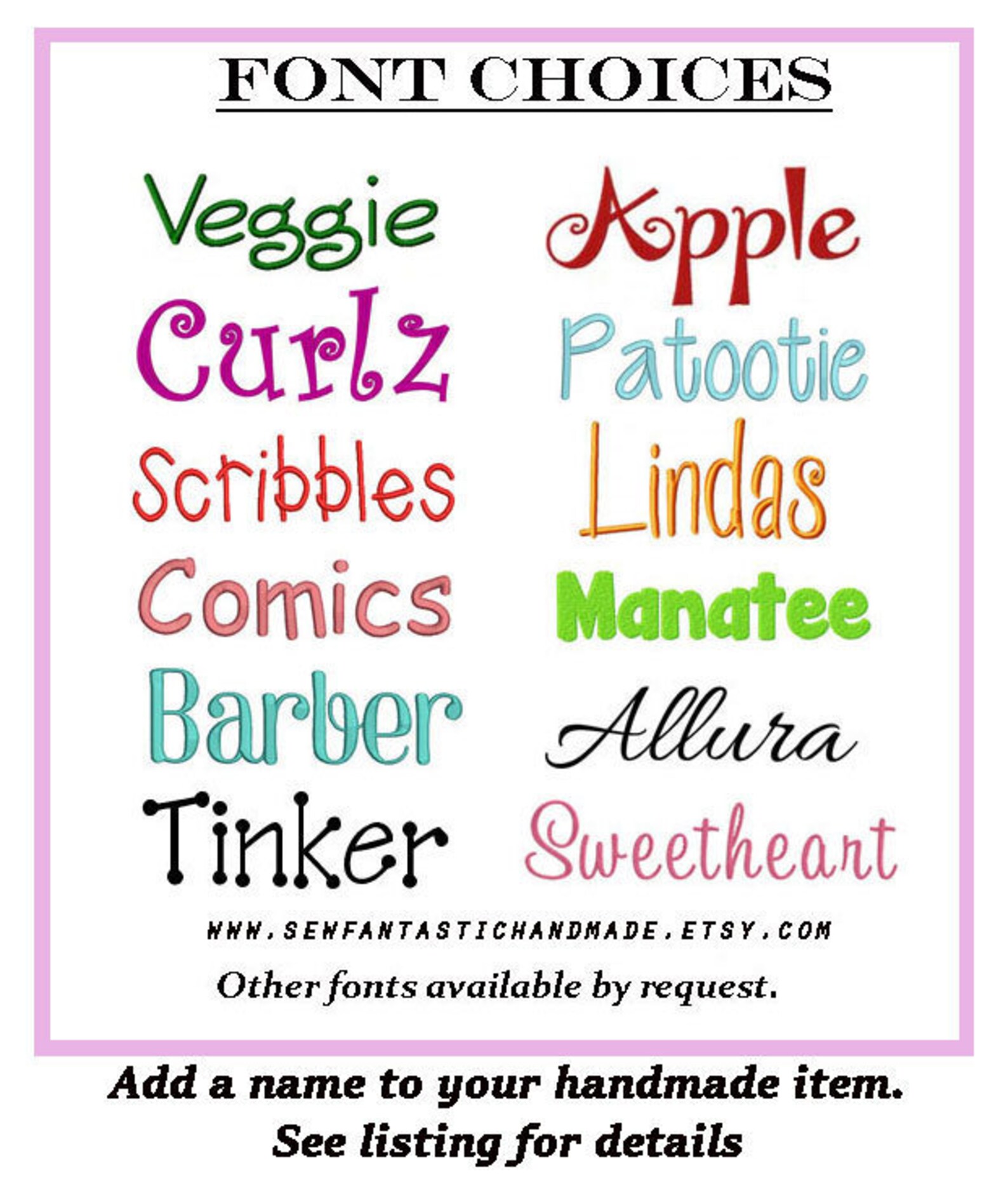 Personalize It Add A Name To Your Item Etsy