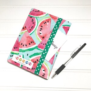 Watermelon, List taker, Coworker gift, Receipt Holder, Fabric notebook, Coupon holder, Note taker, Server book, To do list, Writers Gift image 3