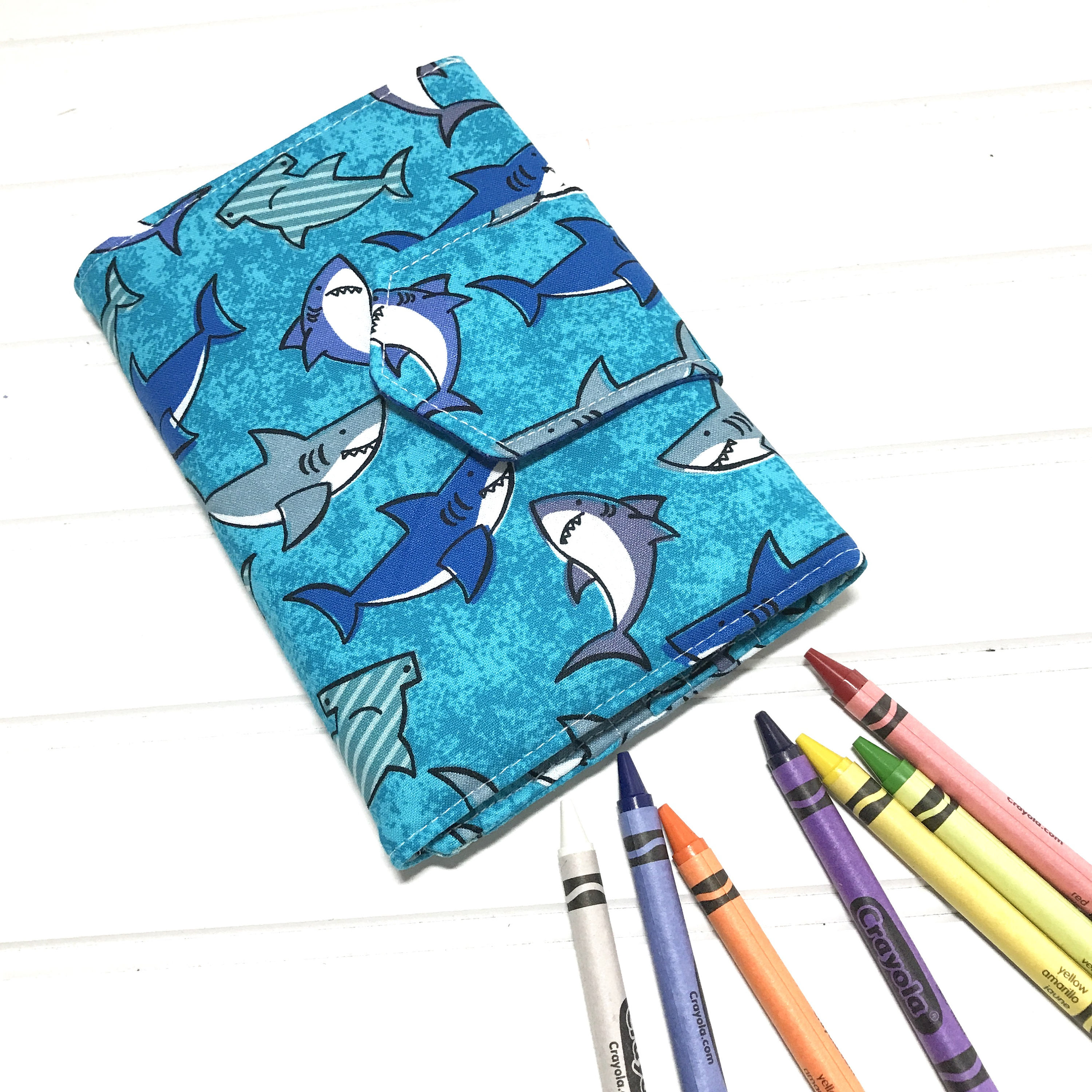 Download Baby Shark Crayon Wallet Coloring Book Washable Toy Crayon Etsy