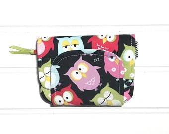 Kids zipper wallet, Kids owl wallet, Owl gift,  Zipper pouch, Kids purse, Mini wallet, Kids wallet, Zip pocket pouch, Wrist wallet, Wristlet