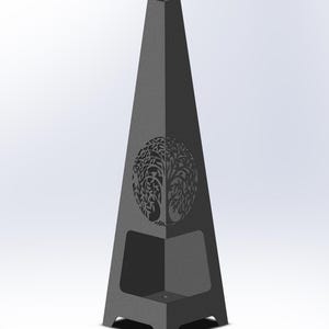 Laser Cut Tree of Life Chiminea Fire Pit, Digital product, files DXF, SVG for CNC, Plasma, Laser, Waterjet. Metal Art, Garden Fireplace