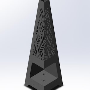 Laser Cut Tree Leaves Chiminea Fire Pit, Digital product, files DXF, SVG for CNC, Plasma, Laser, Waterjet. Metal Art, Garden Fireplace