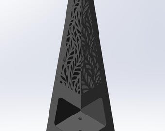 Laser Cut Tree Leaves Chiminea Fire Pit, Digital product, files DXF, SVG for CNC, Plasma, Laser, Waterjet. Metal Art, Garden Fireplace