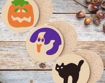 Pillsbury Sugar Cookie Coaster, Halloween, Spooky Season, Nostalgic Halloween Decor, Pumpkin, Ghost, Black Cat, Gift Idea