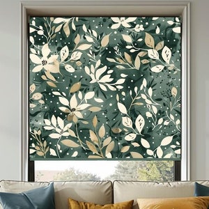 Custom Floral Roller Blinds, Blackout Roller Blinds, Flower Patterned Window Shades , Home Decor for Bedroom, Elegant Window Coverings