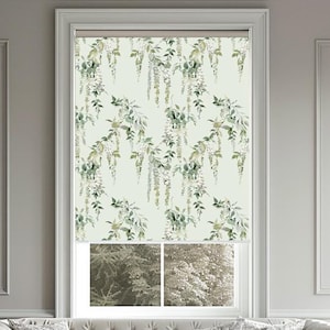 Custom Botanical Roller Blinds, Botanical Print Curtains, Artistic Home Decor Curtains, Custom Size Window Coverings, Blackout Window Blinds