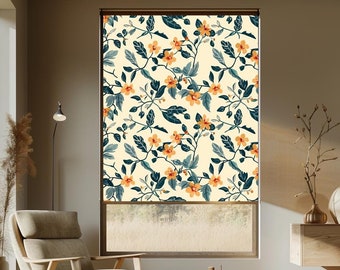 Beautiful Flower Design Roller Blind, Ideal for Living Spaces, Perfect for Living Room and Bedroom, Blackout Roller Blinds and Window Shades
