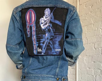 vintage denim jacket with Ozzy Osbourne Randy Rhoads back patch