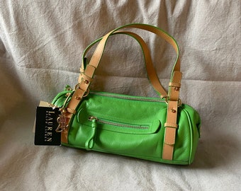 Borsa a tracolla mini Y2K Ralph Lauren / pelle verde lime