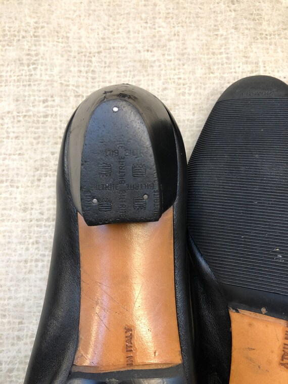 vintage Ferragamo shoes / black leather kitten he… - image 8