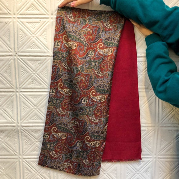 vintage Liberty scarf / mens silk and wool winter