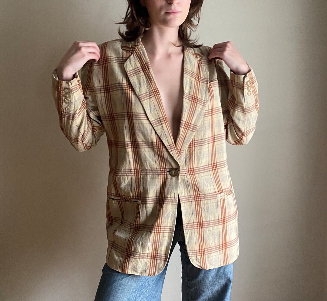 90s Vintage Zebra Stripe Cotton Blazer main image 1