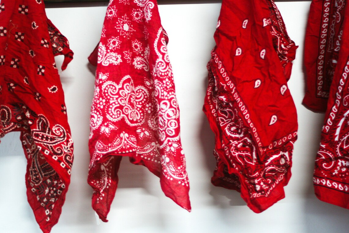 Vintage wholesale red bandanas / Made in USA bulk lot bandanas Etsy