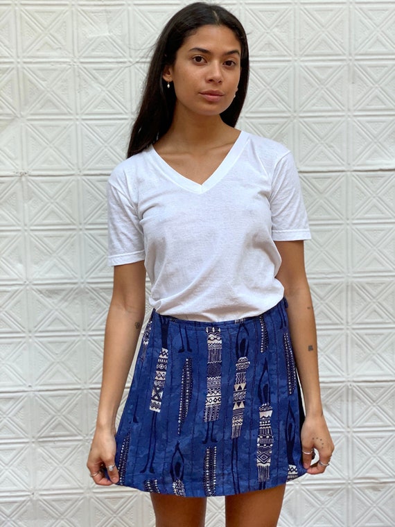 vintage 90s skort / 1990s skort / breezy crinkle r