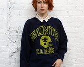 vintage navy blue New Orleans Saints T.D. Club varsity football sweatshirt