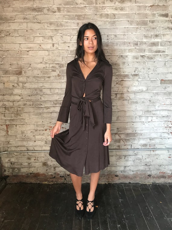 vintage Diane Von Furstenberg wrap dress / DVF sil