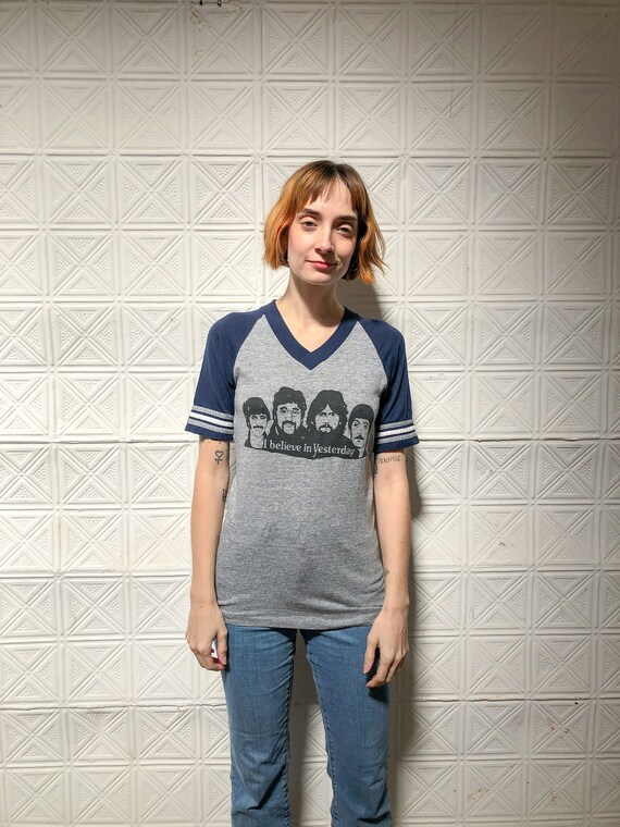 vintage Beatles tee / paper thin rock tee / vintag