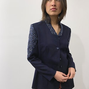 navy evening jackets for cocktail dresses Alex Evenings 2-Piece Evening Jacket & Long Dress Set~Sz 8P Deep Blue