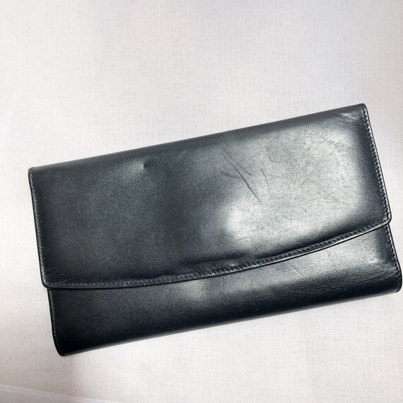 black leather coach wallet