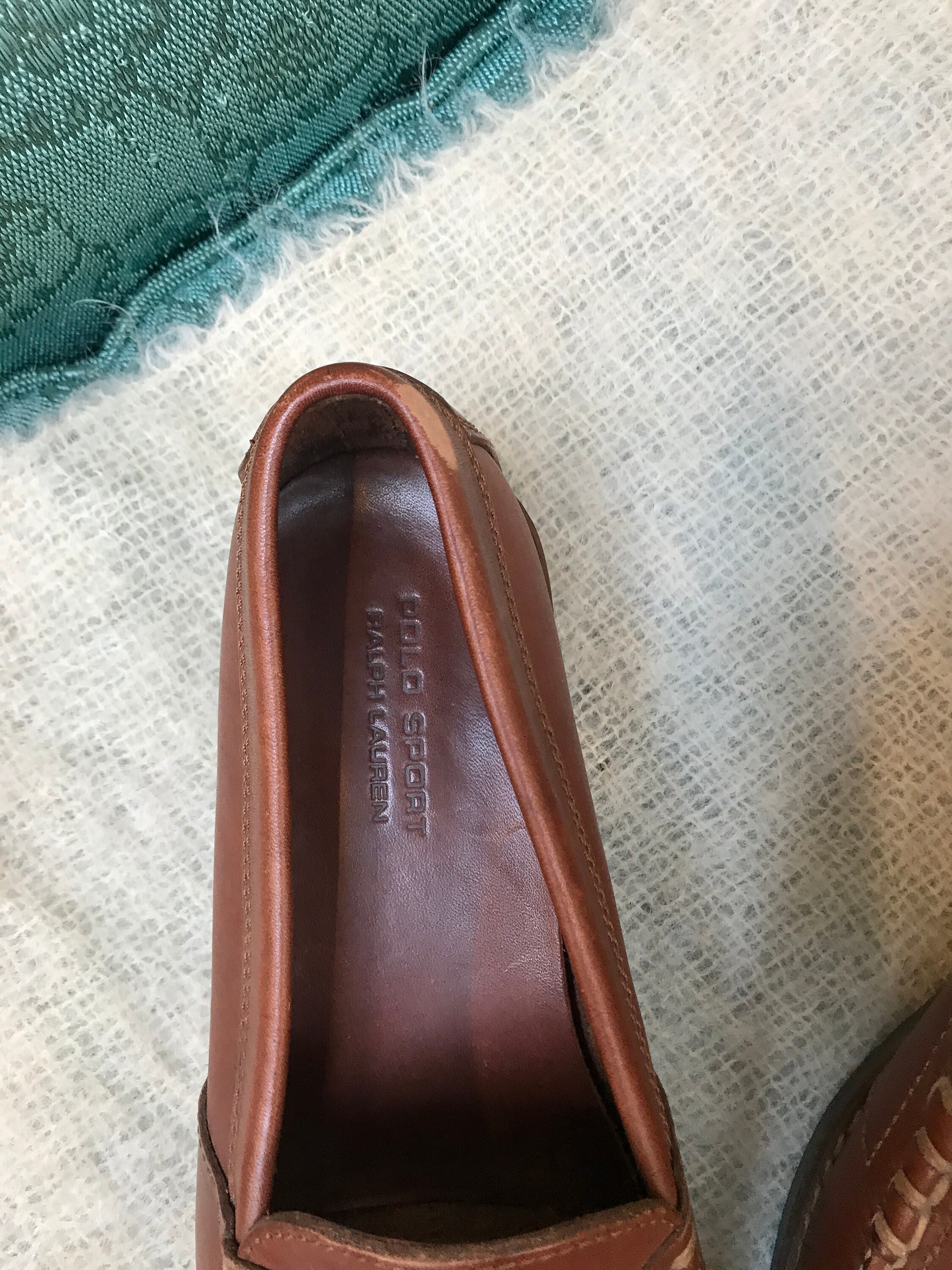 Vintage Ralph Lauren mens brown leather loafers / mens preppy | Etsy