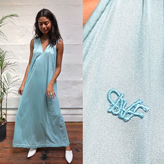 vintage Diane Von Furstenberg slip / seafoam slip
