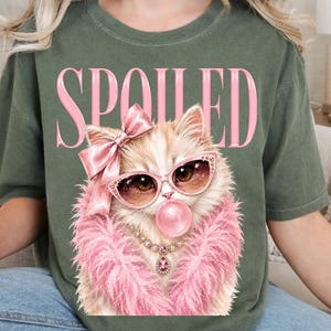 Spoiled Cat Png, Luxury Animal Png, Glam Cat Png, Luxury Animal Sublimation Shirt Graphic Design