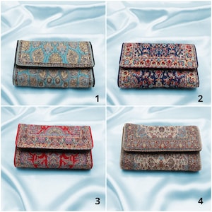 Bolsa de tecido autêntico | Carteira de tecido | Bolsa de mão vintage para mulheres | Bolsa clutch de tecido com padrão kilim | Carteira feminina elegante | Presente de aniversário