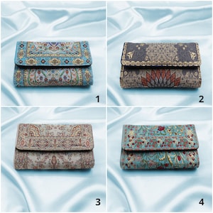 Gewebte Teppich Muster Geldbörse|Gewebte Clutch Tasche|Vintage Frau Handtasche|Kilim Muster Gewebte Reise Geldbörse|Elegante Frauen Geburtstagsgeschenk Brieftasche