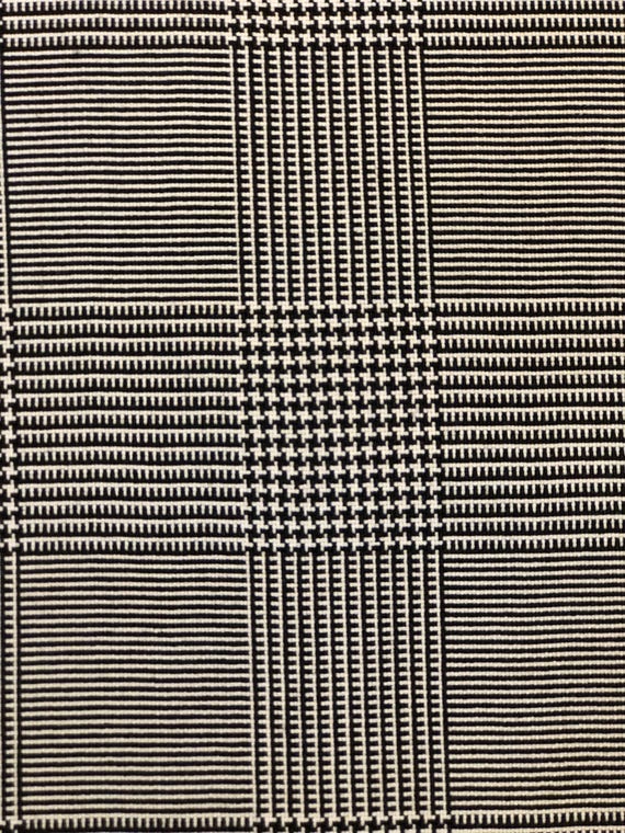 Black and White Glen Plaid Fabric - Classic Apparel & Crafts