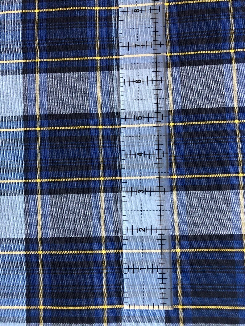 Classic Navy Blue Tartan Plaid Fabric, Sold by the Yard. Perfect for ...