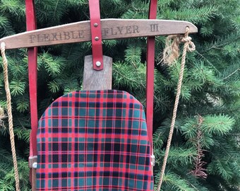 Classic Green Red Black Plaid Christmas Fabric, sold by the yard.