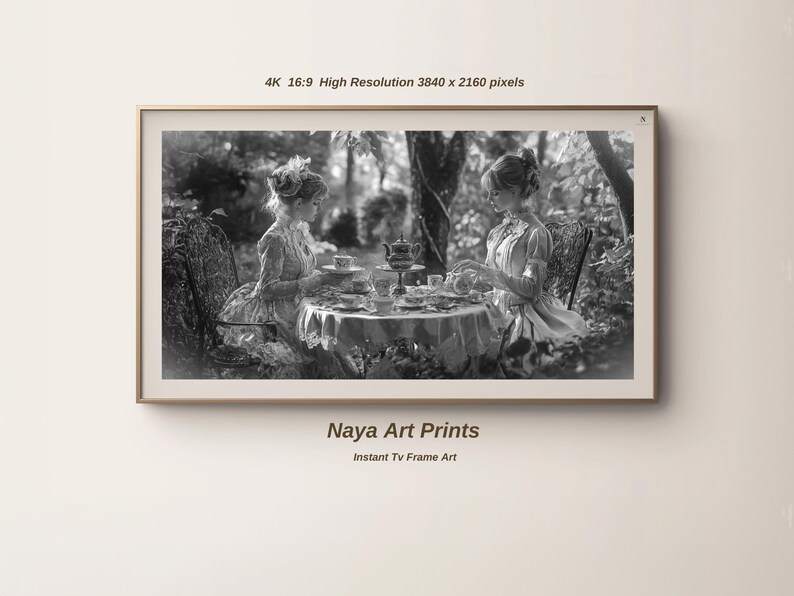 Retro Frame TV Art Bundle, Samsung Frame TV Art Set, Vintage Black and