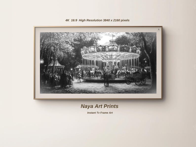 Retro Frame TV Art Bundle, Samsung Frame TV Art Set, Vintage Black and