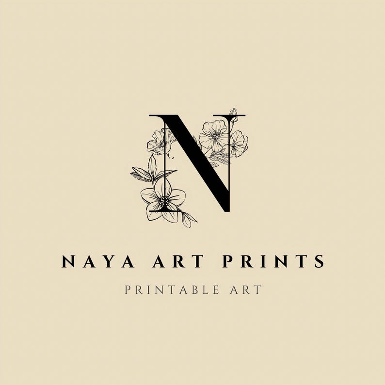 Minimalist Botanical Wall Art Set, Vintage Printable Decor , Digital