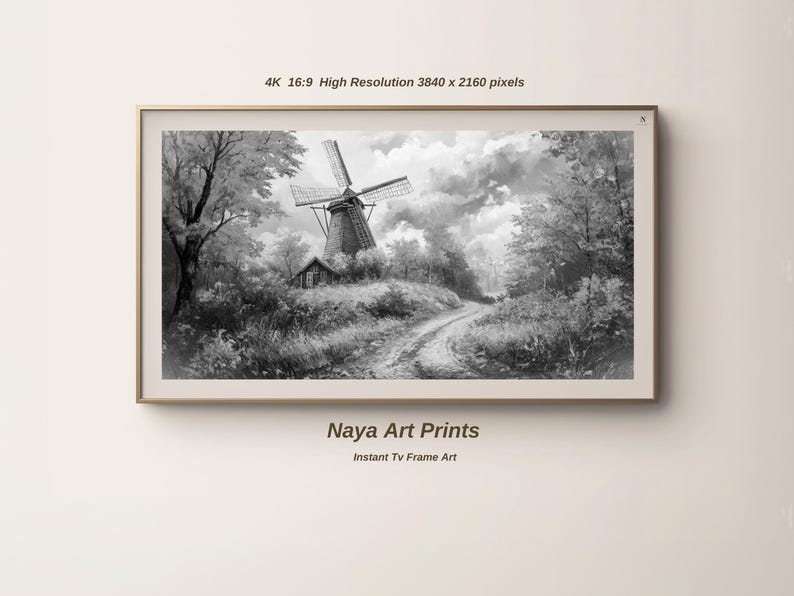 Retro Frame TV Art Bundle, Samsung Frame TV Art Set, Vintage Black and