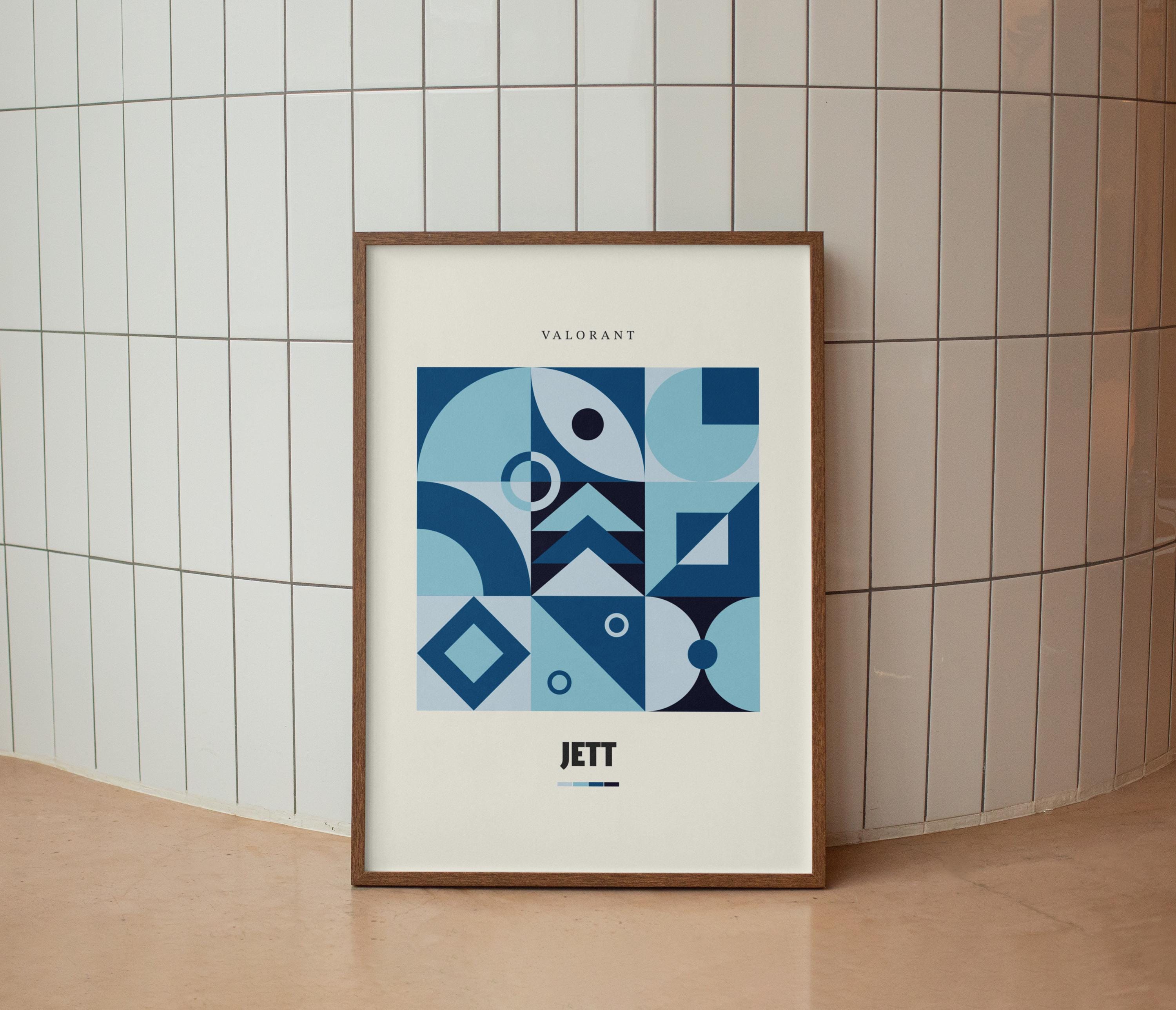 Jett VALORANT 3-piece Modern Poster Prints Geometric Wall Bedroom ...