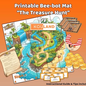 Tapis de pirate Bee-Bot imprimable – Une chasse au trésor avec un tapis d'aventure !