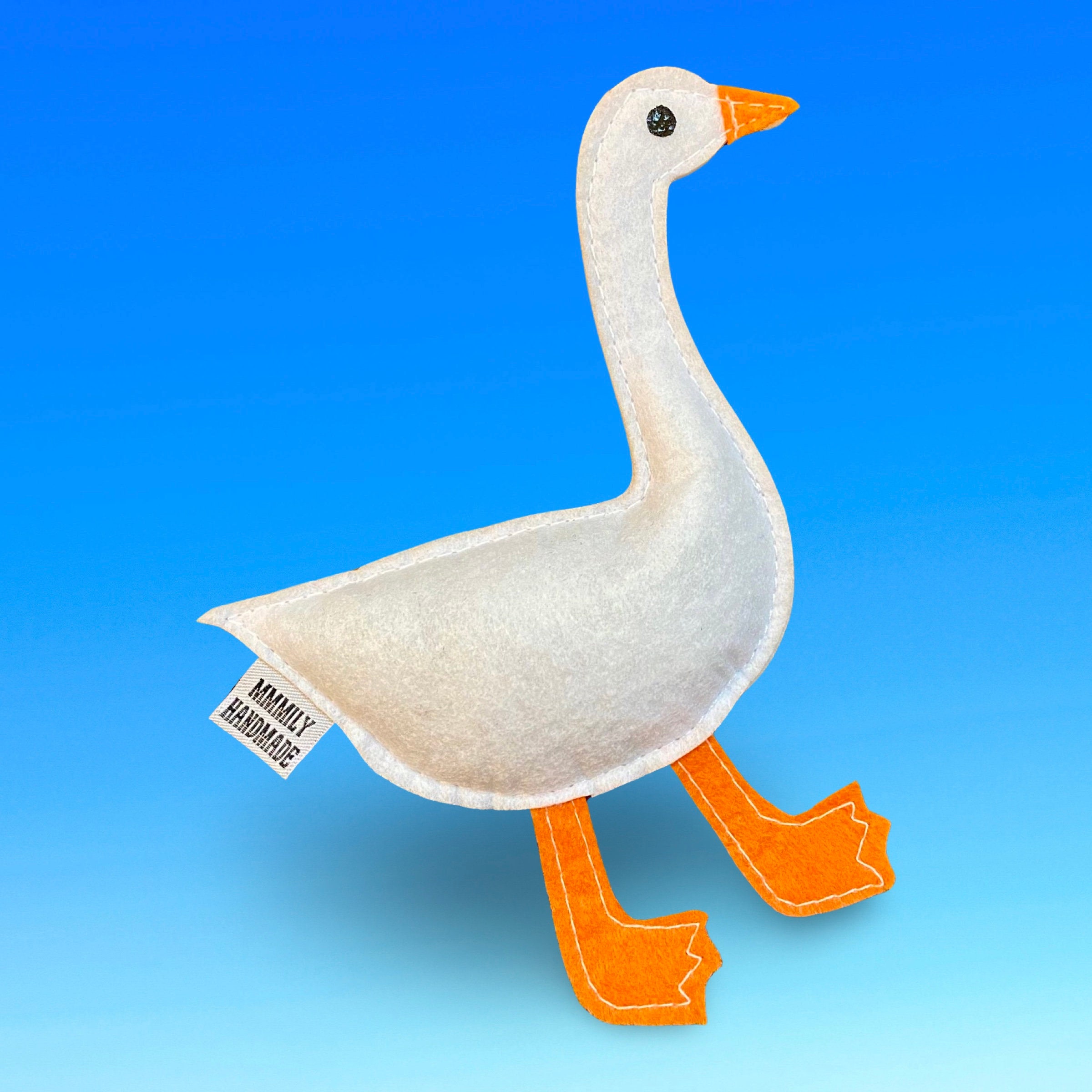 Felt Goose Catnip Toy: Handmade Silly Bird Cat Toy