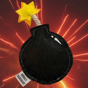 Bomb Catnip Toy, Funny Gift, Cartoon Explosive Cat Toy, Cute Felt Cat Toy, Ready to Ship, Explosion Cat Toy, Unisex Gift
