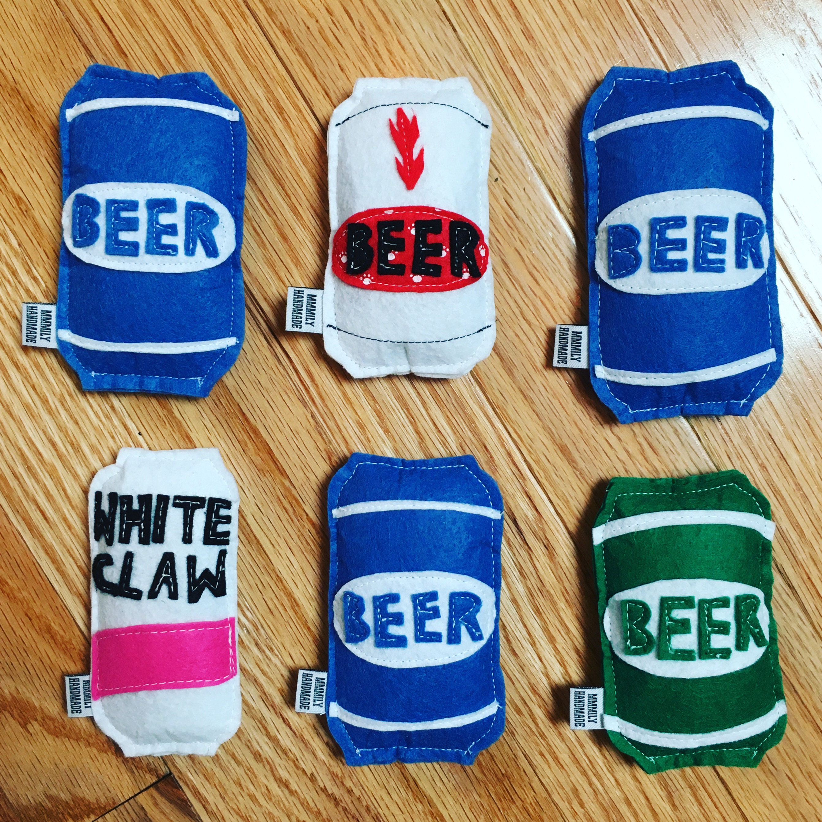 Catnip Beer Toy Felt Catnip Toy Funny Gift Assorted Colors Etsy México