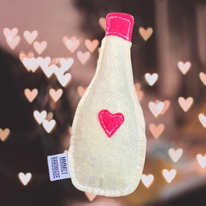 Kewpie Mayo Catnip Toy: Handmade Felt Condiment Cat Toy