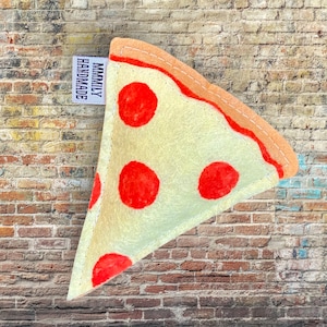 Pizza Slice Catnip Toy, Junk Food Funny Gift, Cartoon Fast Food Cat Toy, Cute Food Felt Cat Toy, Ready to Ship, Snacks Cat Toy