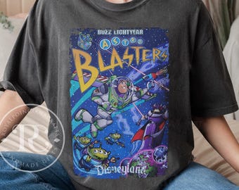 Vintage Buzz Lightyear Laser Blast Comfort Colors Shirt, Buzz Lightyear Shirt, Disney Toy Story Shirts, Disneyland Shirt, Disney Pixar Shirt