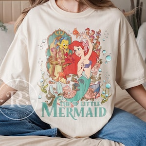 Retro Comfort Colors The Little Mermaid Shirts, Disney Ariel Princess Shirt, But Daddy I Love Him Shirt, Disney Princess Disney Girls Trip