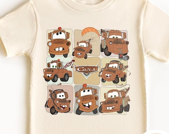 Tow Mater-tröja, Disney Cars-tröja, Mater Cars-tröja, Cars-filmkaraktär-tröja, Cars-födelsedagströja, födelsedagspojke-tröja, Disneyworld-tröja